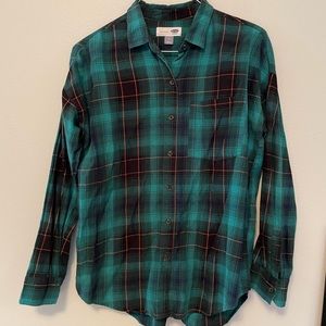 Old Navy Green Flannel